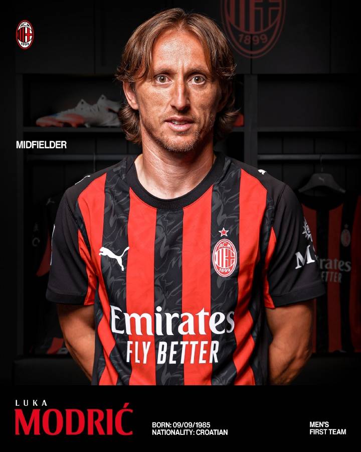 官方公告！ 39歲的莫德里克（Modric）穿著14號球衣加入AC Milan 成為自由球員